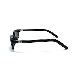90s Deadstock Black Rectangle Mod Authentic Vintage Sunglasses image 8