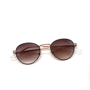 Authentic Vintage 90s Circular Grey Light Tinted Sunglasses