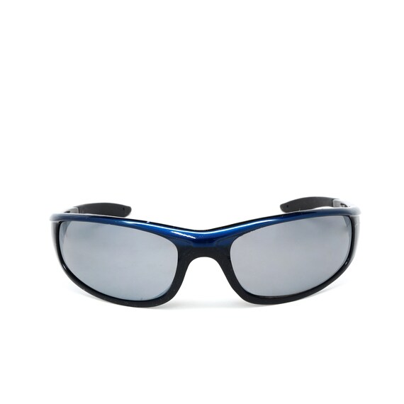 Y2k Deadstock Vintage Wraparound Blue Visor Shades Gem
