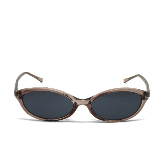 Authentic 1990s Transparent Grey Oval Narrow Frame Sunglasses - Etsy