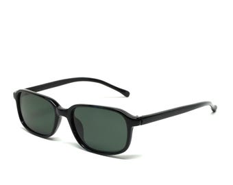 True Vintage 90s Black Rectangle Frame Deadstock Sunglasses