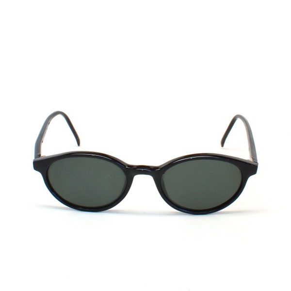 True Vintage Black Oval Deadstock 90s Sunglasses