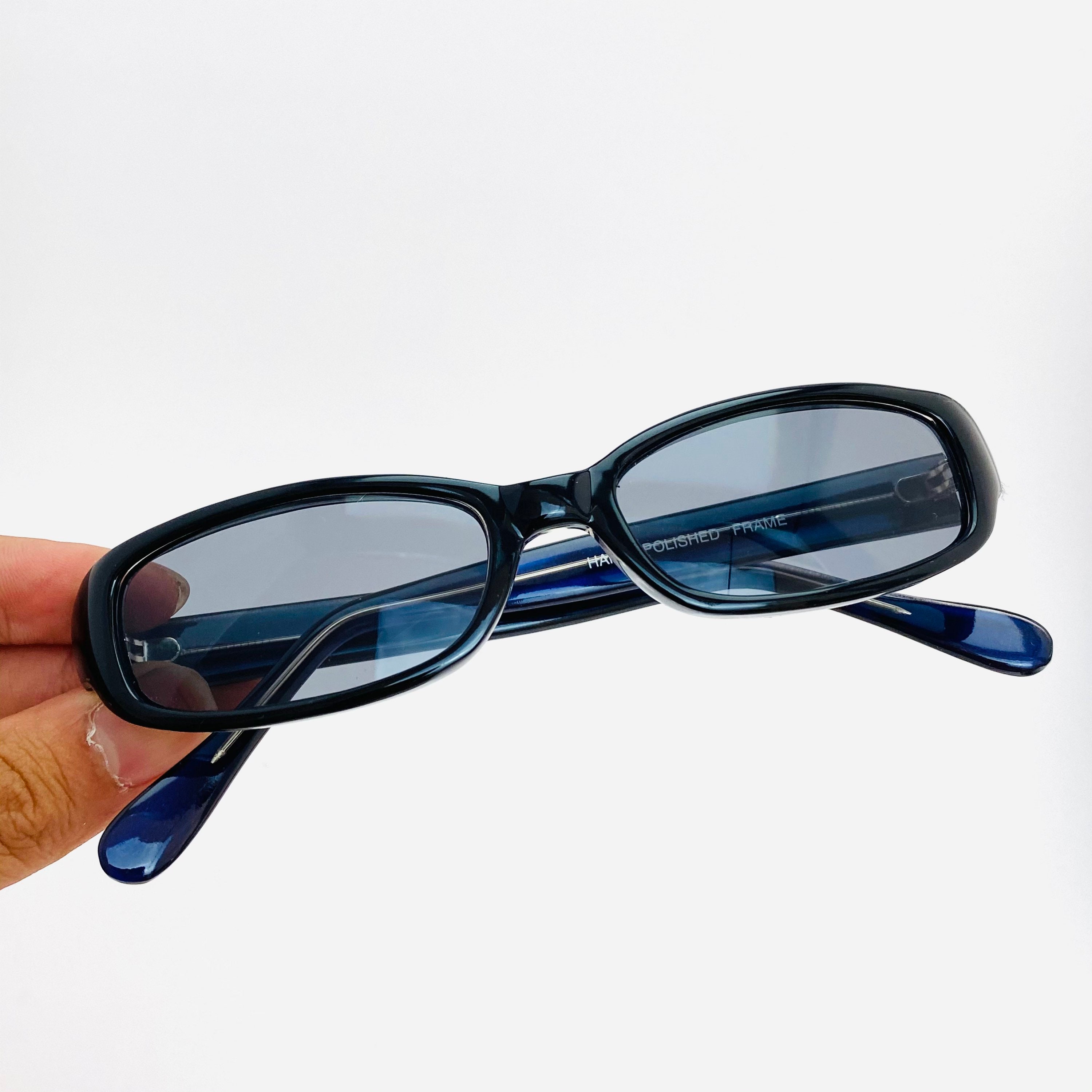 True Vintage Y2k Grunge Style Slim Transparent Blue Sunglasses Etsy