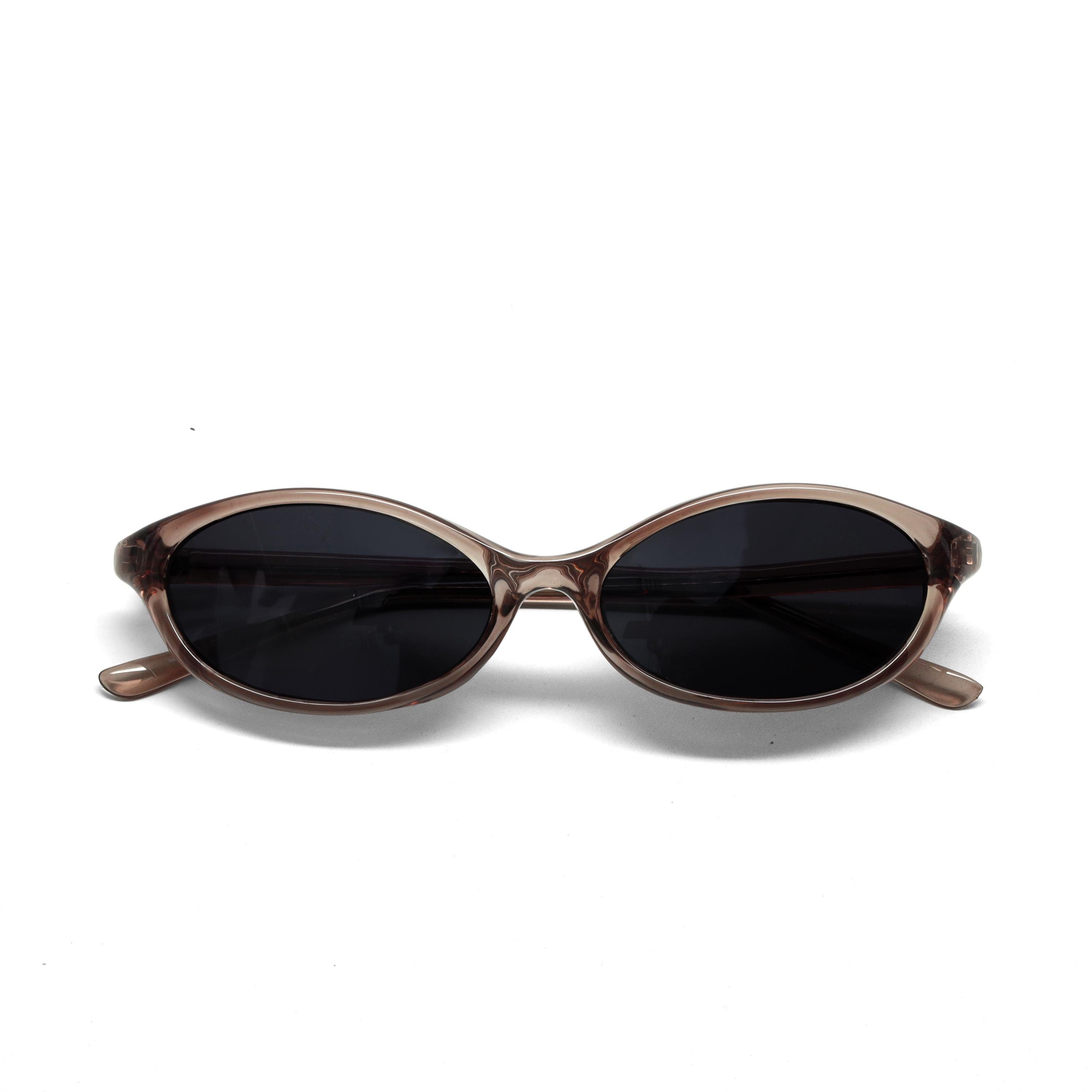 Authentic 1990s Transparent Grey Oval Narrow Frame Sunglasses - Etsy
