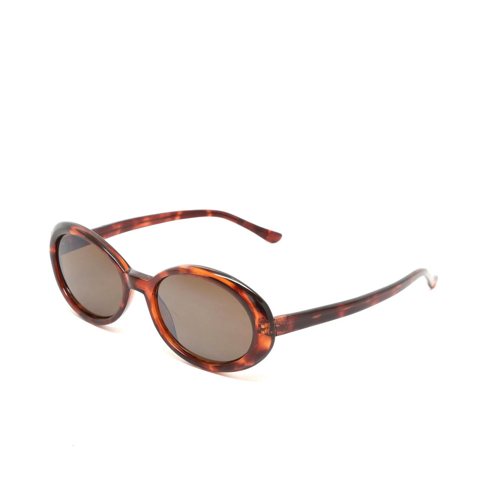Authentic Vintage 1990s Tortoise Oval Brown Sunglasses - Etsy
