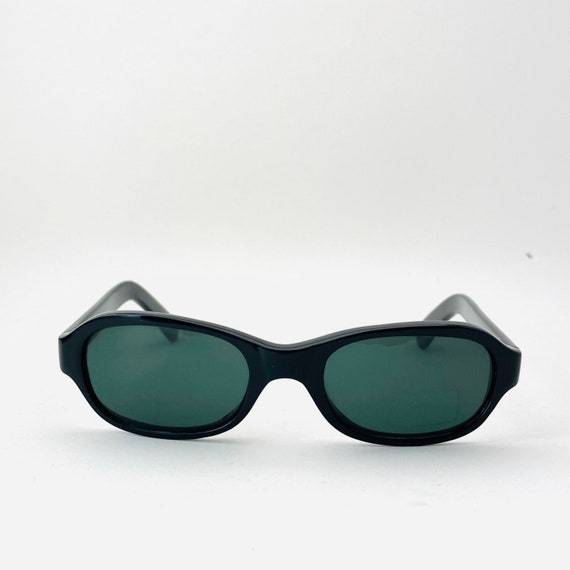 Genuine Vintage 90s Black Oval Deadstock Sunglasses Etsy