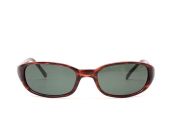 True Vintage 90s Tortoise Wraparound Oval Frame Deadstock Sunglasses