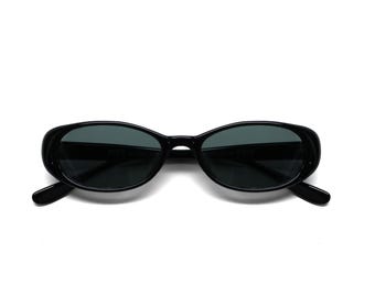 True 1990s Vintage Deadstock Black Frame Sunglasses