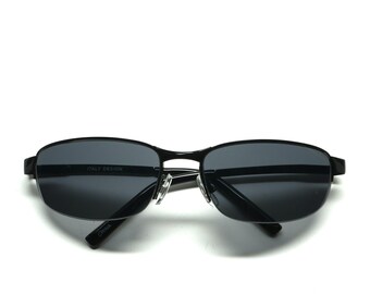 True Vintage 1990s Wire Frame Black Pilot Style Sunglasses