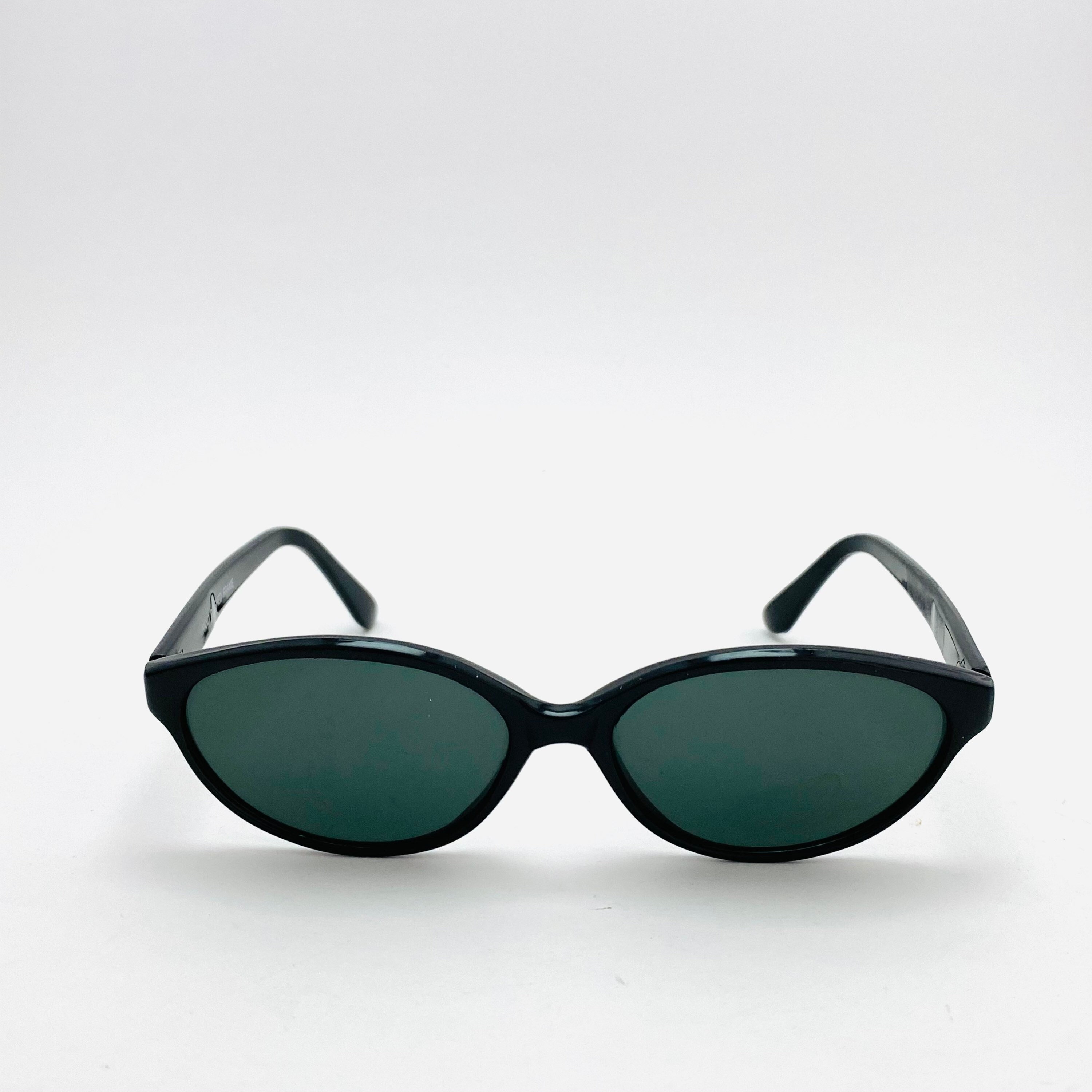 True Vintage 90s Black 90s Oval Sunglasses Etsy UK