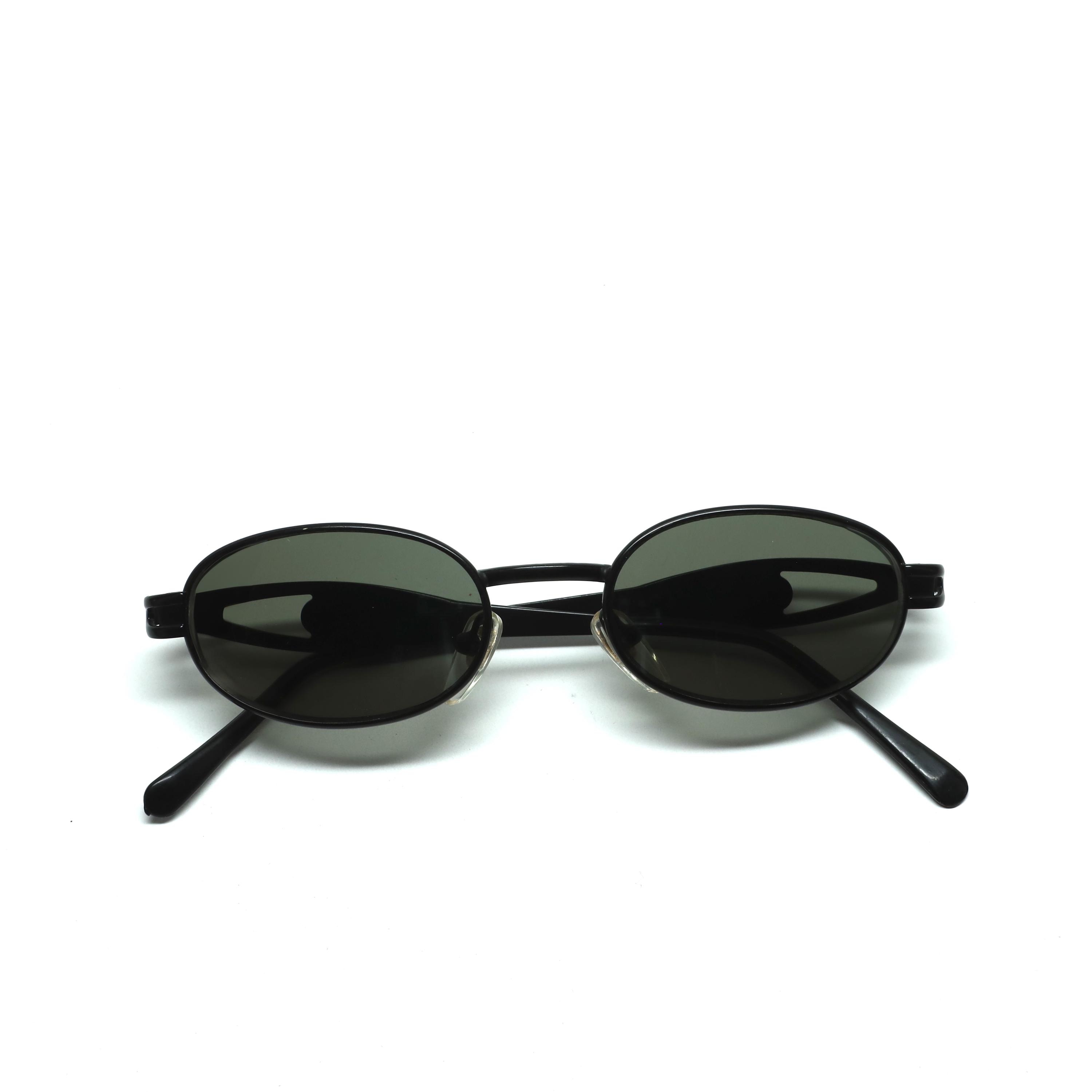 Authentic 90s Small Size Oval Black Vintage Sunglasses - Etsy