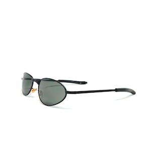 Authentic Vintage 90s Black Wire Frame Triangular Sunglasses