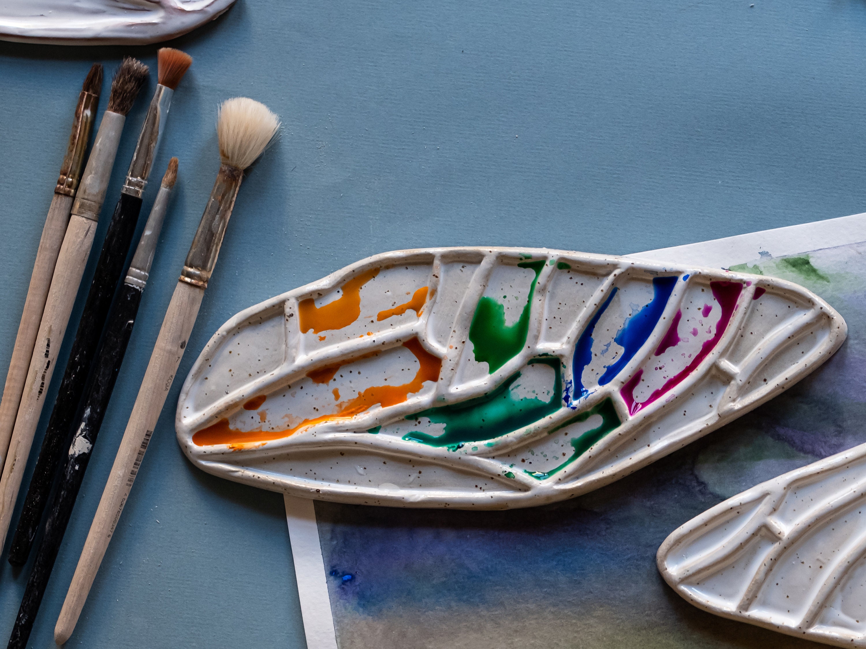 Ceramic watercolor palette Etsy