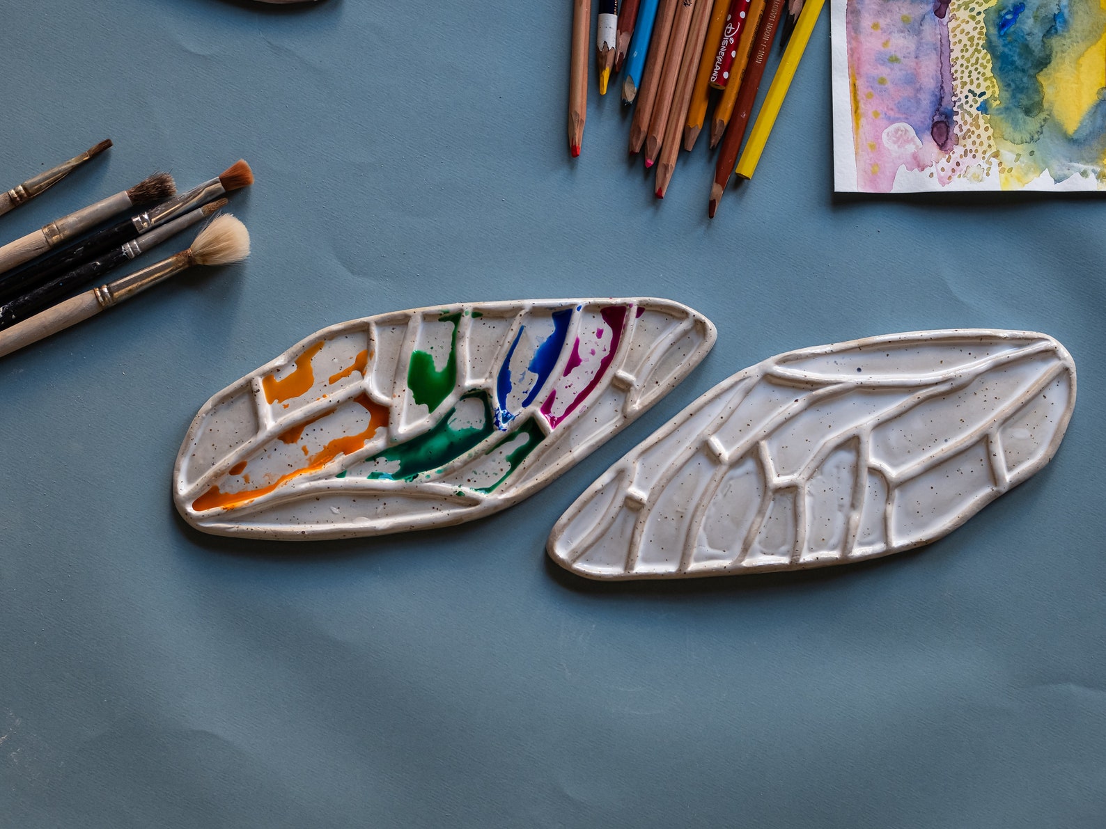 Ceramic watercolor palette Etsy