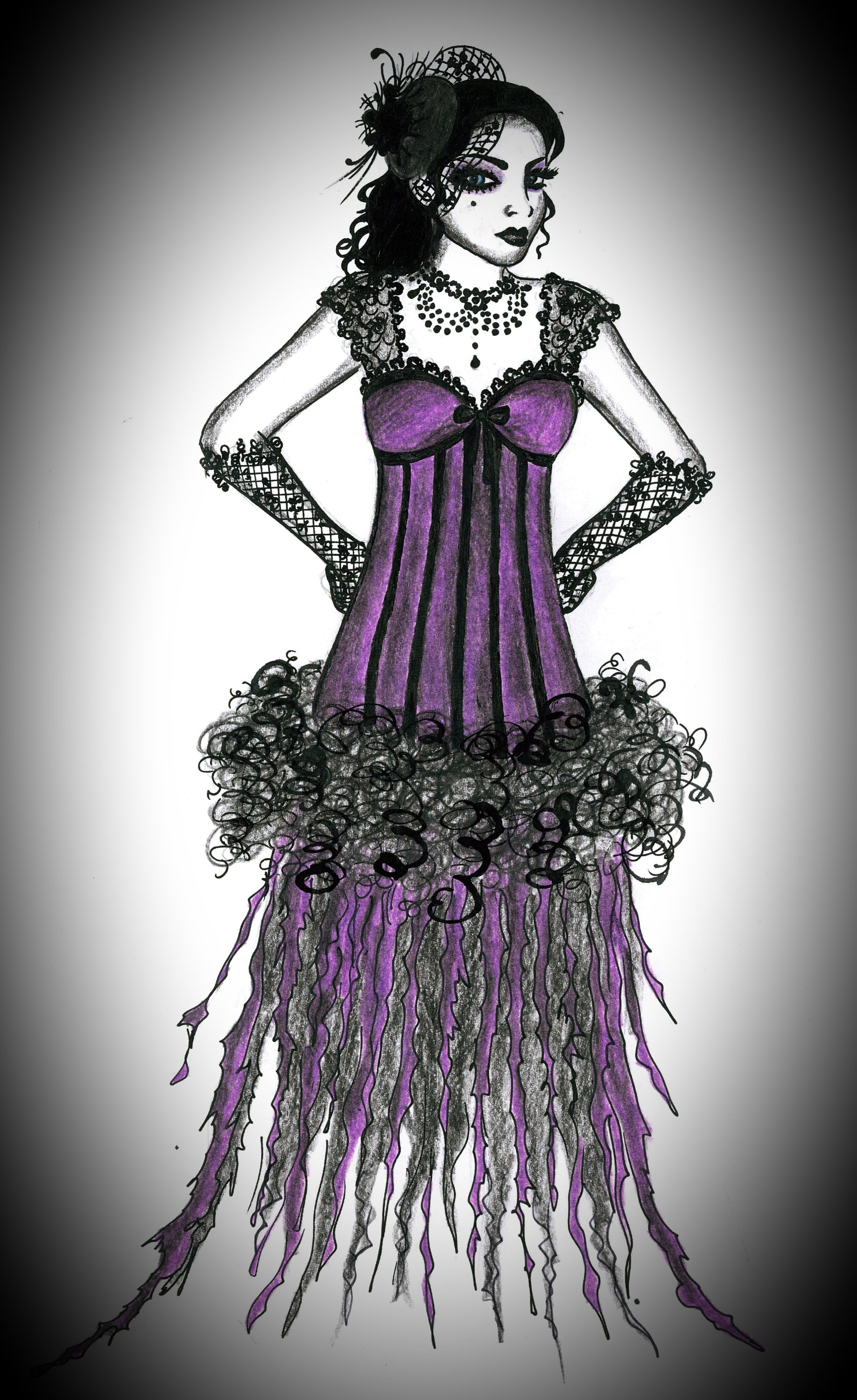 purple vampire dress Purple Vampire Costume for Adults: Halloween Outfit