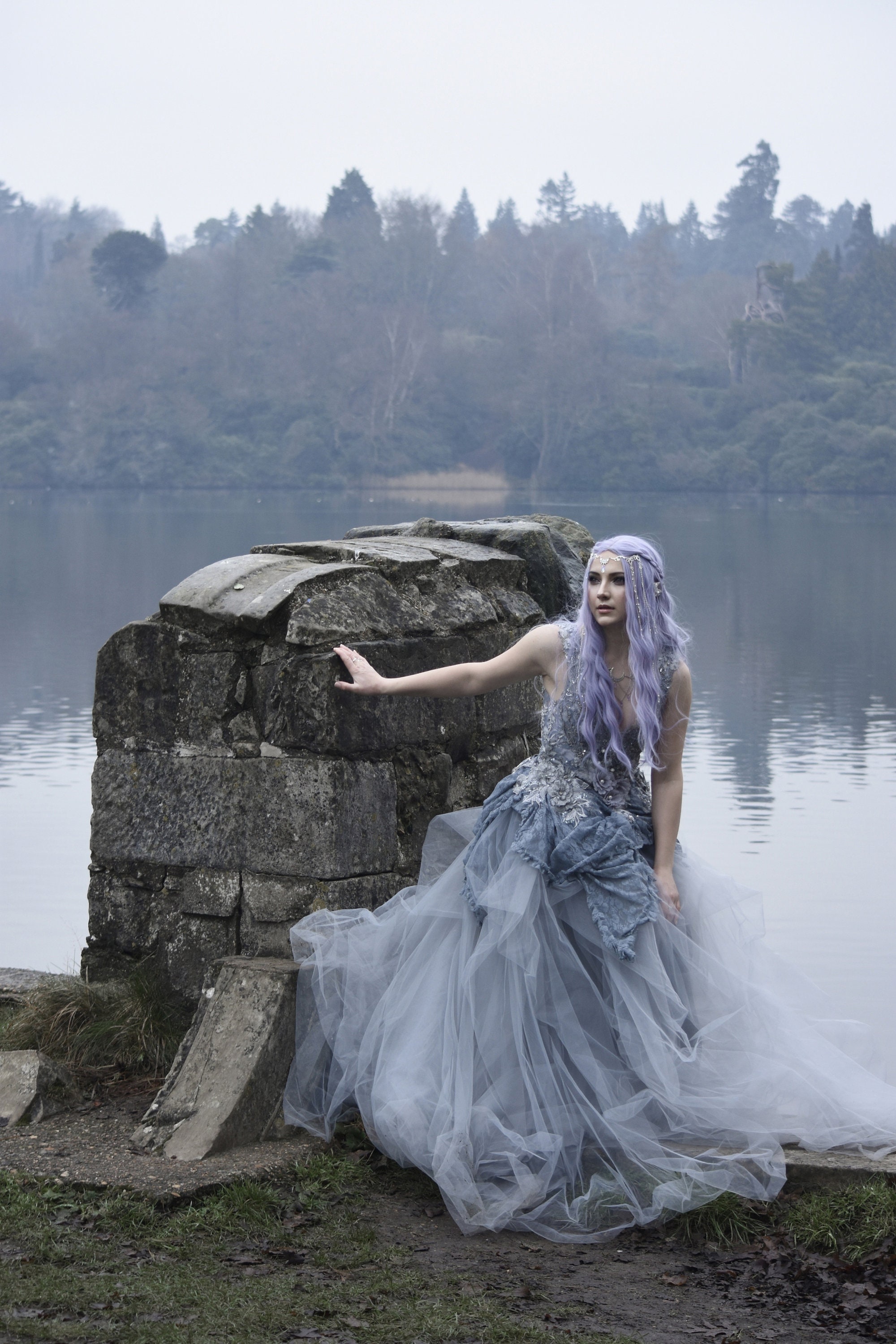 mystic grey dress Mystic  Umar Fabrics
