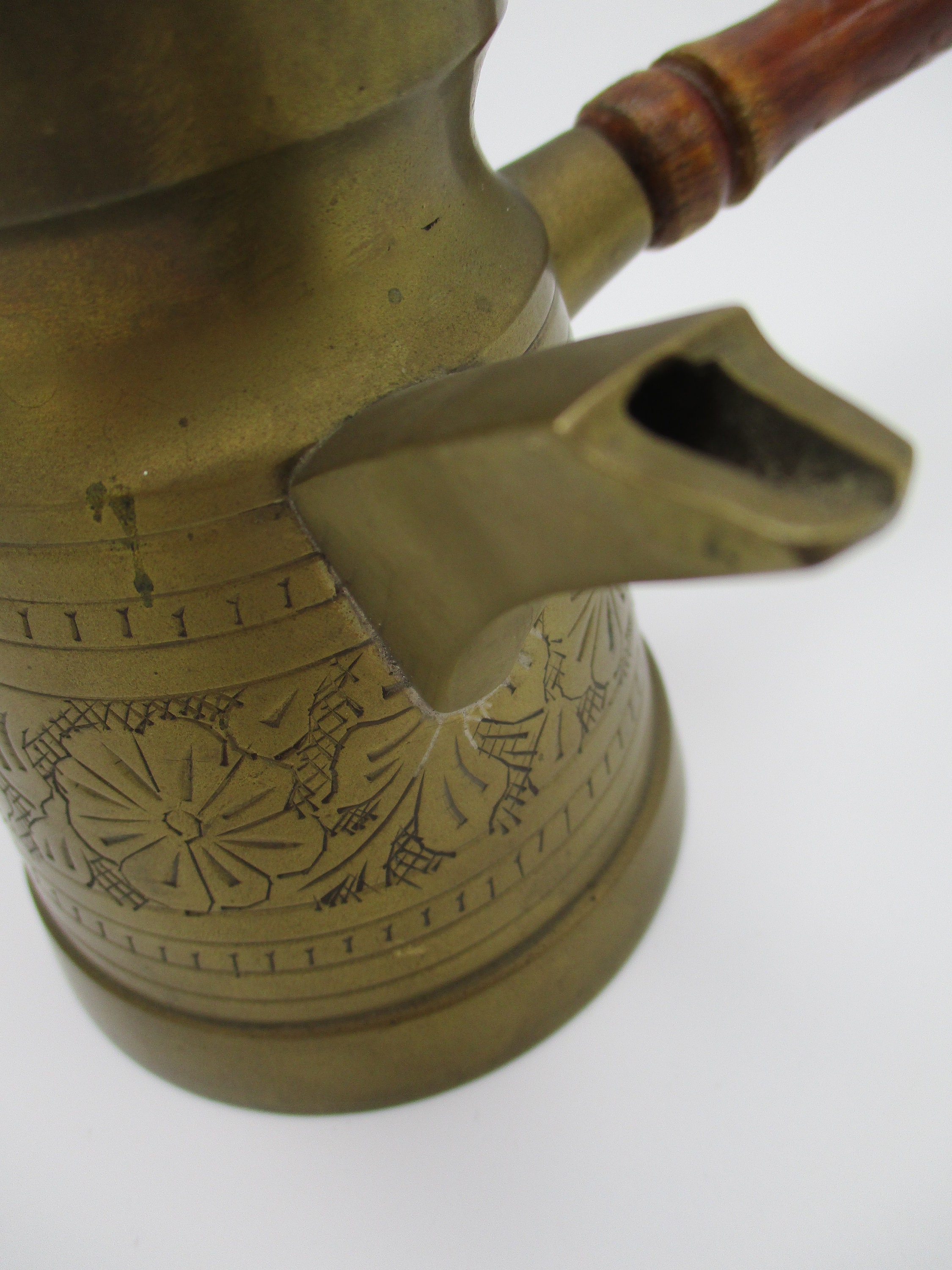 Cafetera de latón vintage cafetera árabe cafetera turca Etsy