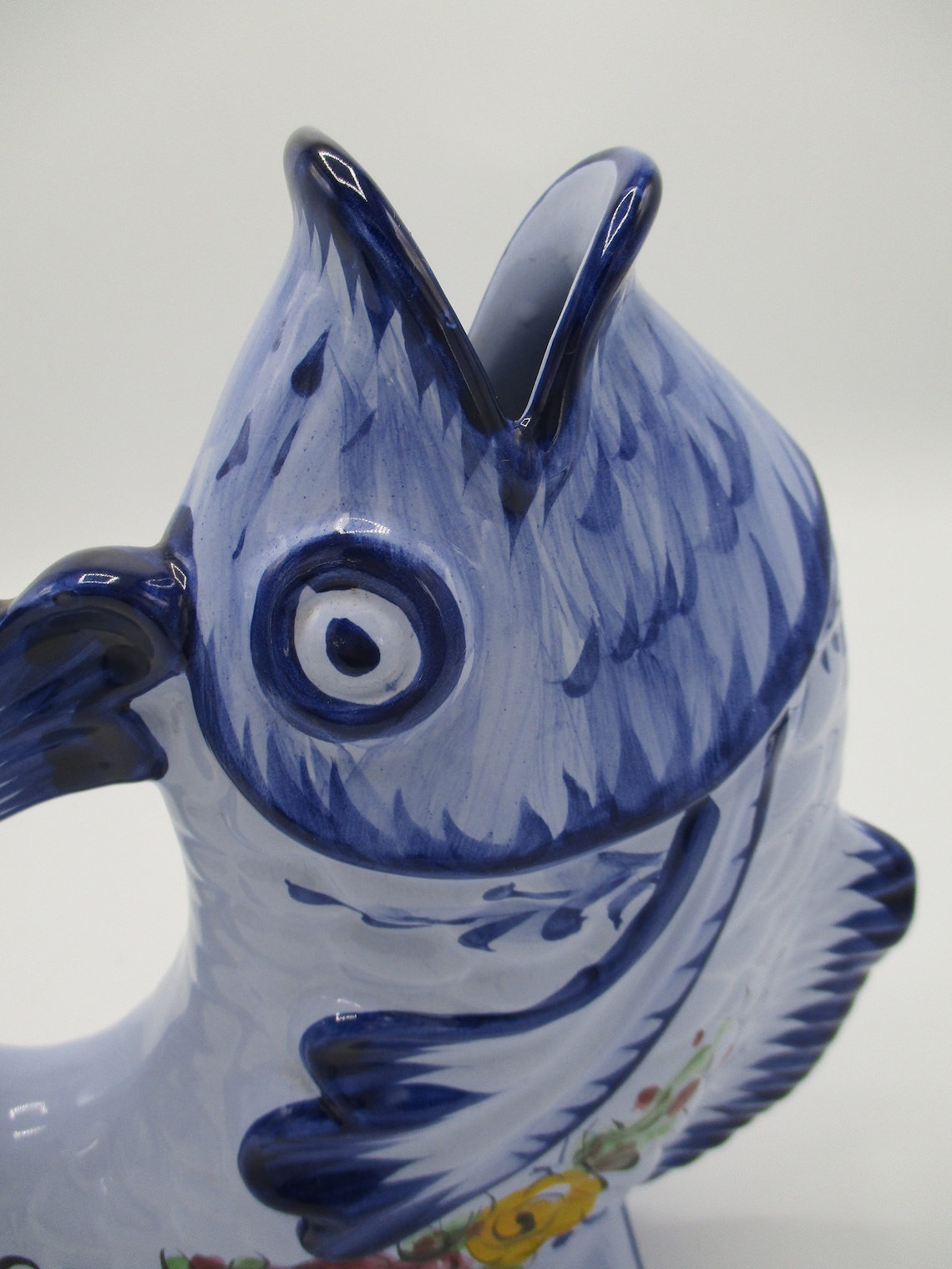 Ceramic Fish Vintage Fish Vase Ceramic Vase Open Mouth Fish Etsy