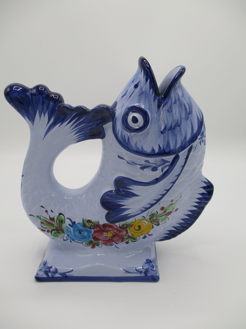 Ceramic Fish Vintage Fish Vase Ceramic Vase Open Mouth Fish Etsy