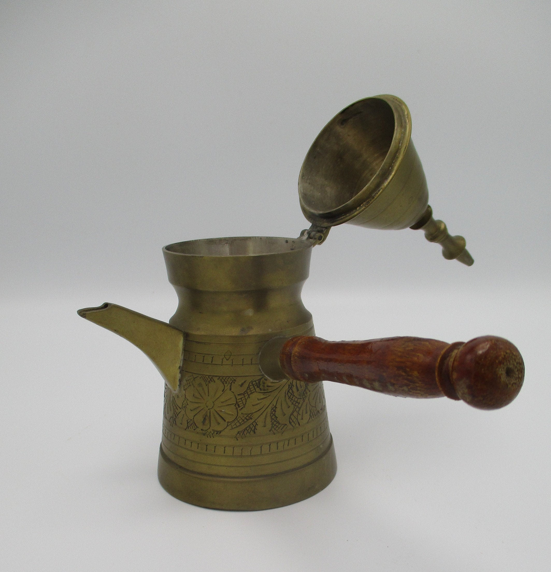 Cafetera de latón vintage cafetera árabe cafetera turca Etsy