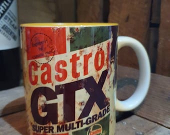 Castrol mug , perfect gift for that mechanic in your life , gift for him , fathers day, tea , coffee , christmas , valentines