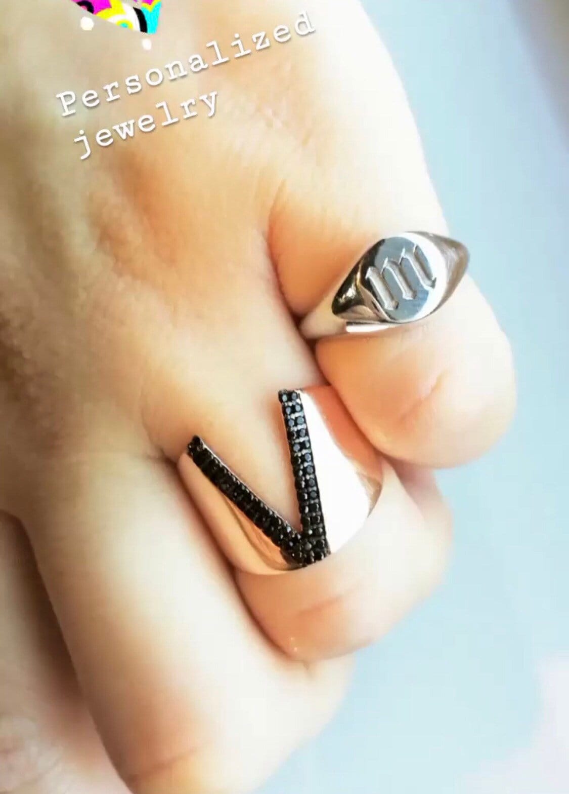 Sterling Silver Pinky Ring in Gold Rose Gold or Silver Etsy