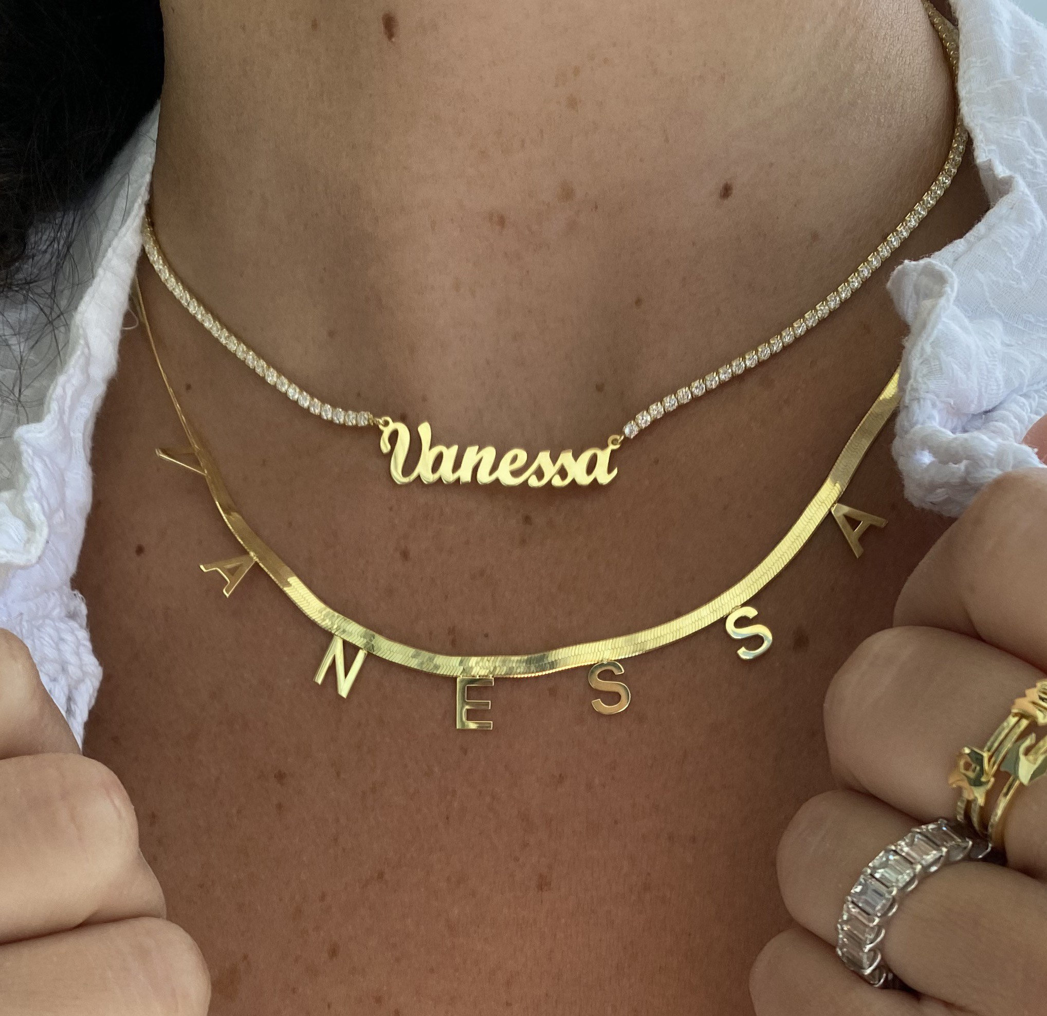 Personalized Herringbone Chain 