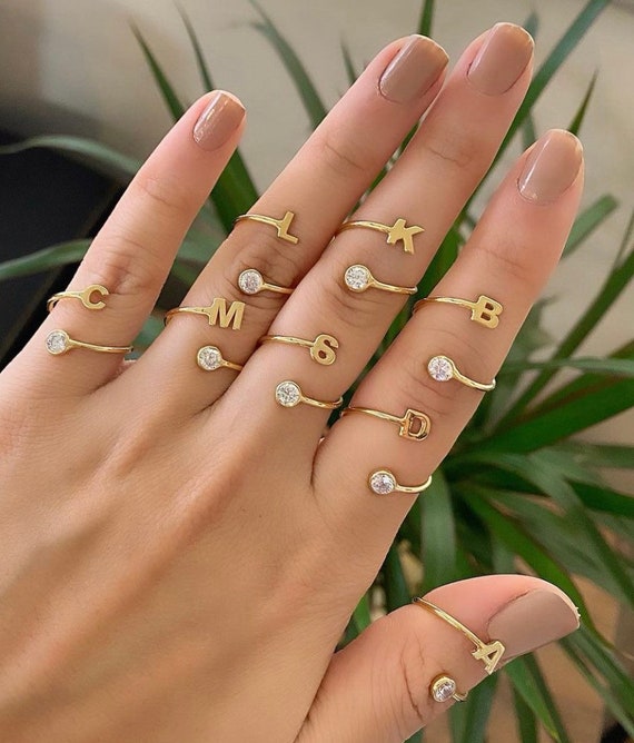 Personalized initial rings sale