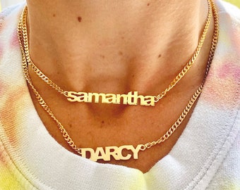 Personalized Curb Link Necklace. Custom 