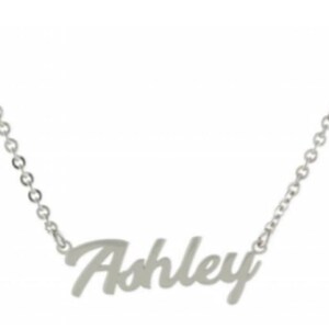 Personalized Name Necklace in Sterling Silver. choose from Scripts, lower case, upper case letters, nameplates!