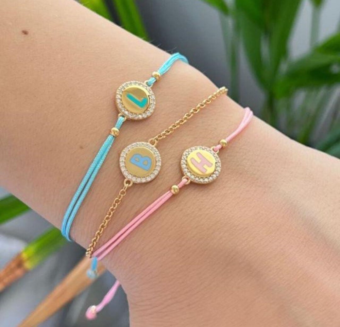 Initial String Bracelet. Letter Bracelet. Personalized String Bracelet. Custom String Bracelet