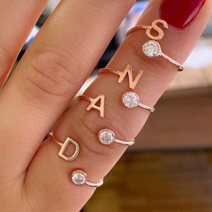 Personalized ring | initial ring | Sterling silver initials ring | Personalized initial Ring | custom ring