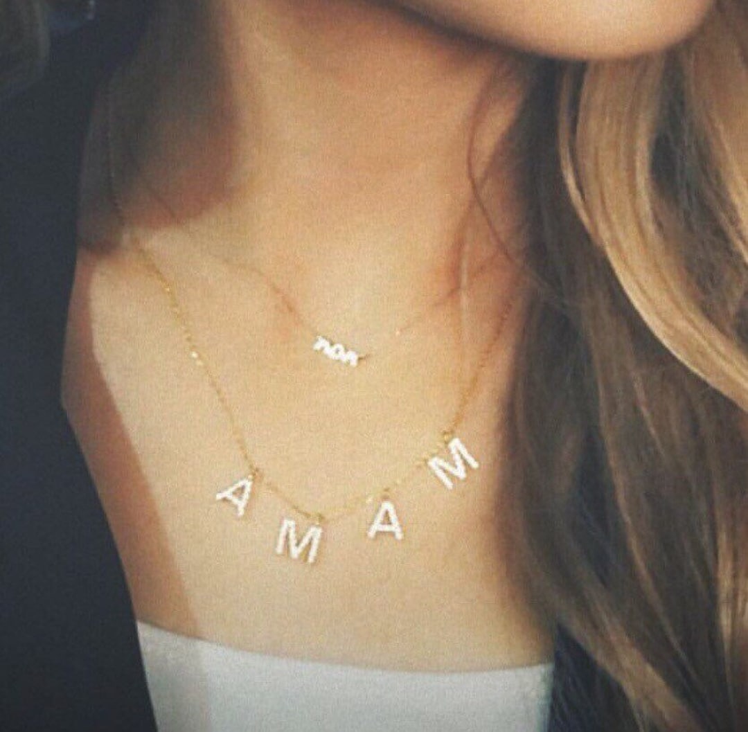 Mama Sterling Silver Pendant plated in Rhodium