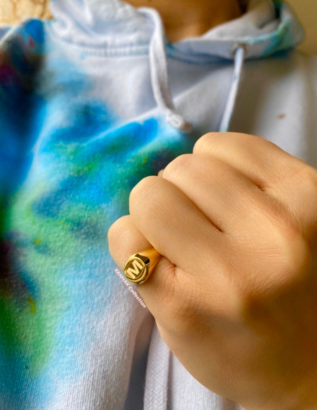 Sterling Silver Pinky Ring in Gold, Rose Gold or Silver Etsy