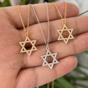 Star of David necklaces | Jewish star necklace | Pave Jewish star necklace | Star of David pave necklace | Magen David Necklace
