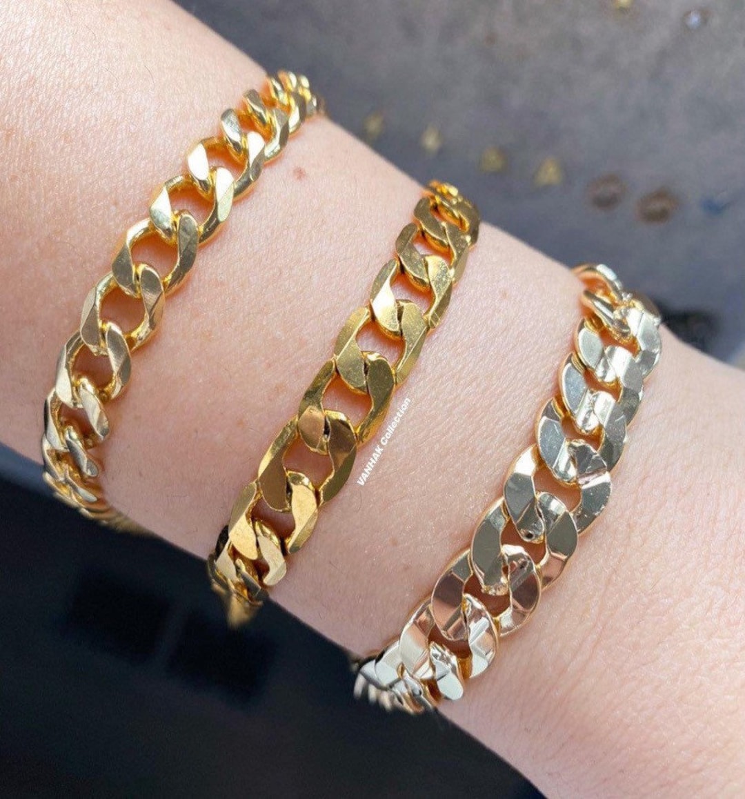 Cavigliera A Maglie Cubane Miami Riempita In Oro 18k Da 4 Mm - Foto 6