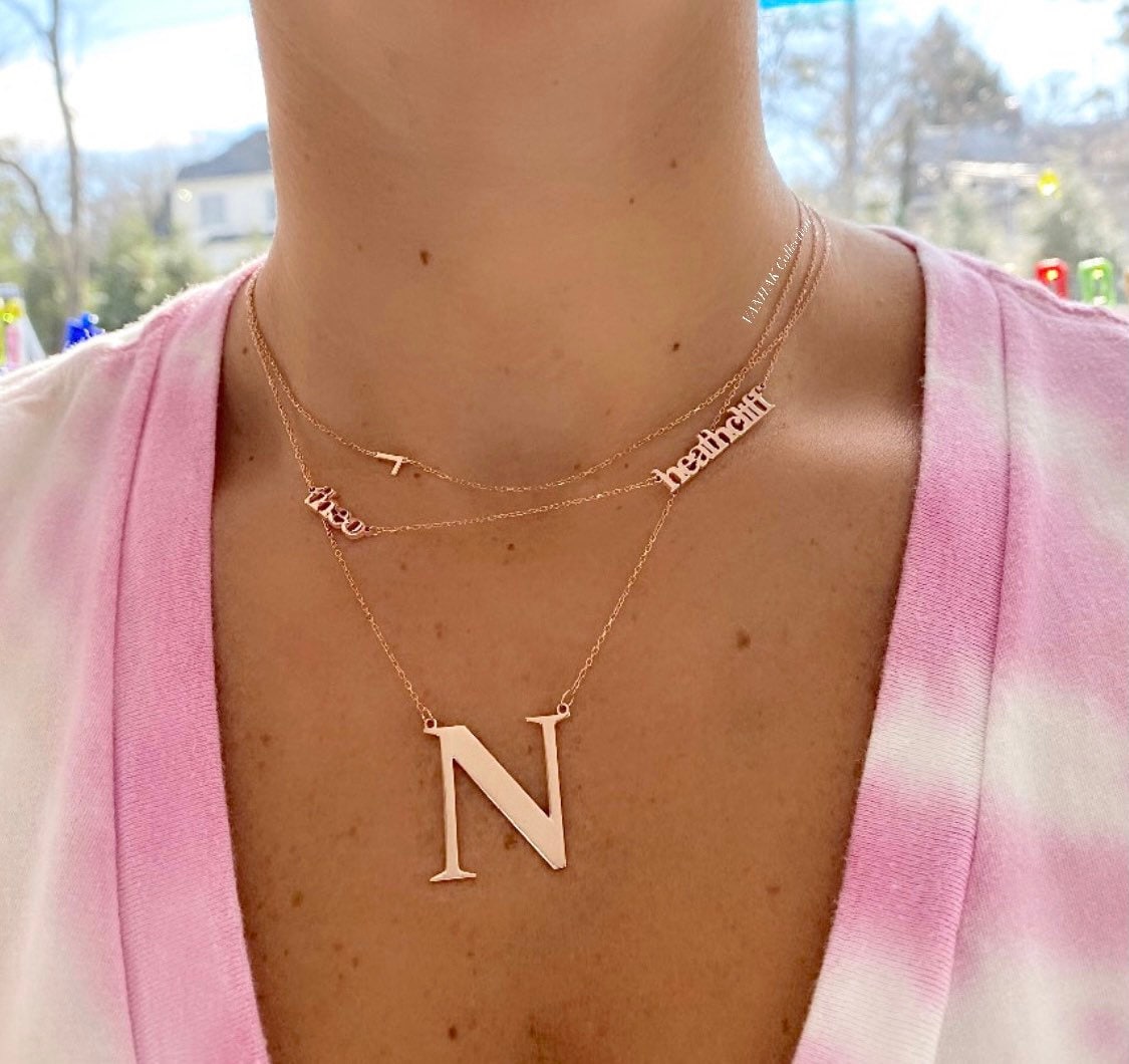 Engraved Initial Necklace