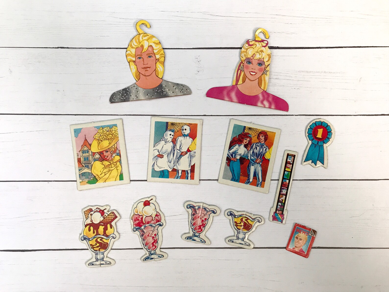 Vintage 80s Barbie Cardboard Cutouts Accessories 1980s Barbie Etsy
