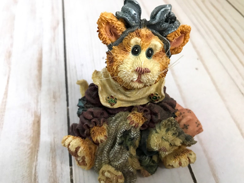 Boyds Bears Maddy Purrkins The Catnap Cat Figurine Cute Cat Lover Gift for Her Vintage 1999 Purrstone Collection