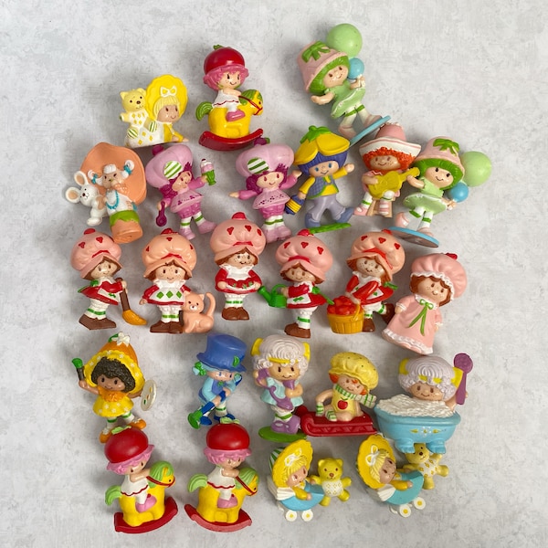 Strawberry Shortcake PVC Miniatures Figures, Vintage Strawberry Shortcake Mini Figurines, You Pick