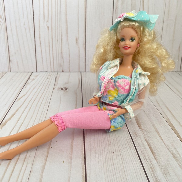 Barbie Teen Talk Barbie Doll, Vintage 1980s Barbie Mattel Teen Talk Blonde Hair Green Eyes
