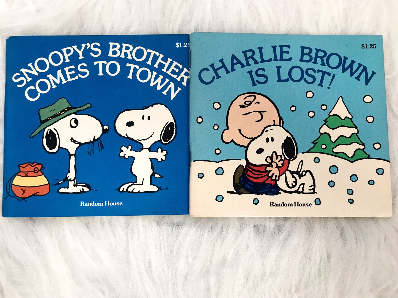 Vintage Snoopy Books Set of 2 Peanuts Mini Stories Childrens Etsy