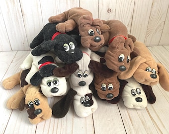 Peluche vintage de perro Tonka de Pound Puppies de los años 80, tú eliges.