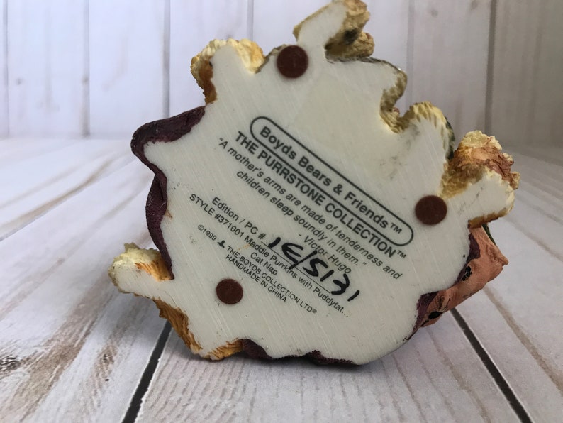 Boyds Bears Maddy Purrkins The Catnap Cat Figurine Cute Cat Lover Gift for Her Vintage 1999 Purrstone Collection