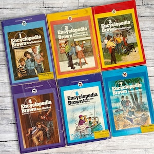 Vintage 1980s Set Of 6 Encyclopedia Brown Donald J. Sobol Paperback Books