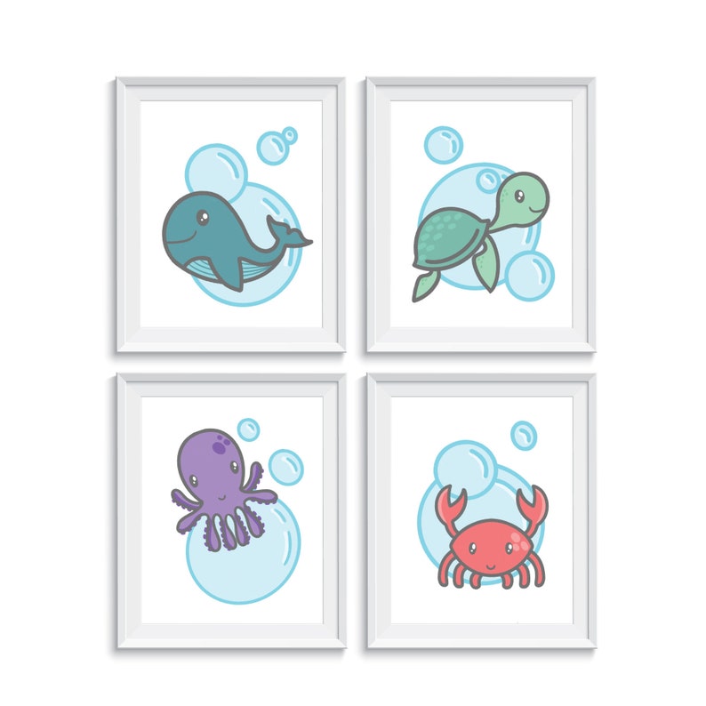 Sea Themed Printable Wall Art Sea Themed Art Sea Theme Wall Etsy