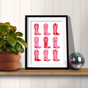 Bold Cowgirl Boot Art