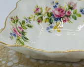 Royal Albert Bone China Tray Trinket Candy Dish Moss Rose Vintage