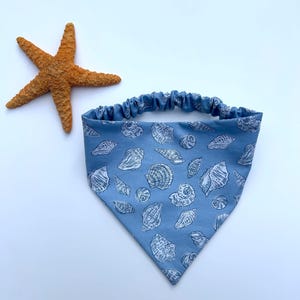 Seashell Dog Bandana - seashell cat bandana - pet neckwear
