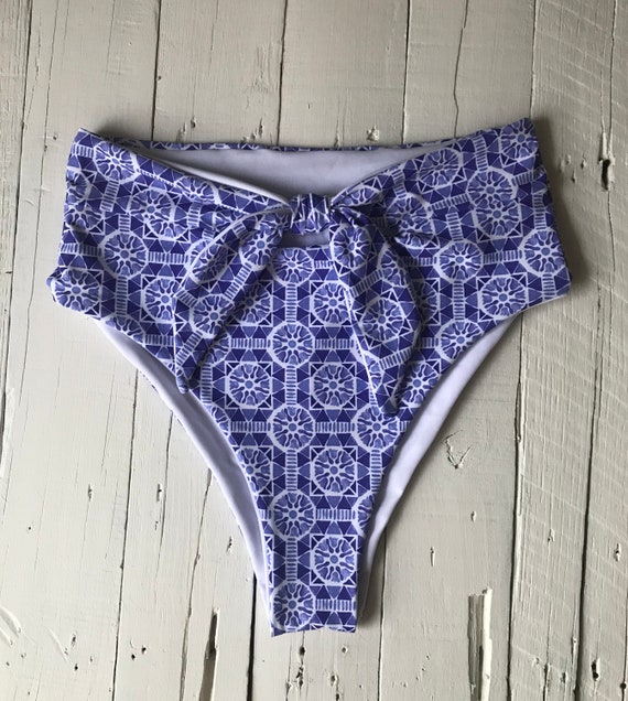 adjustable high waisted bikini bottom